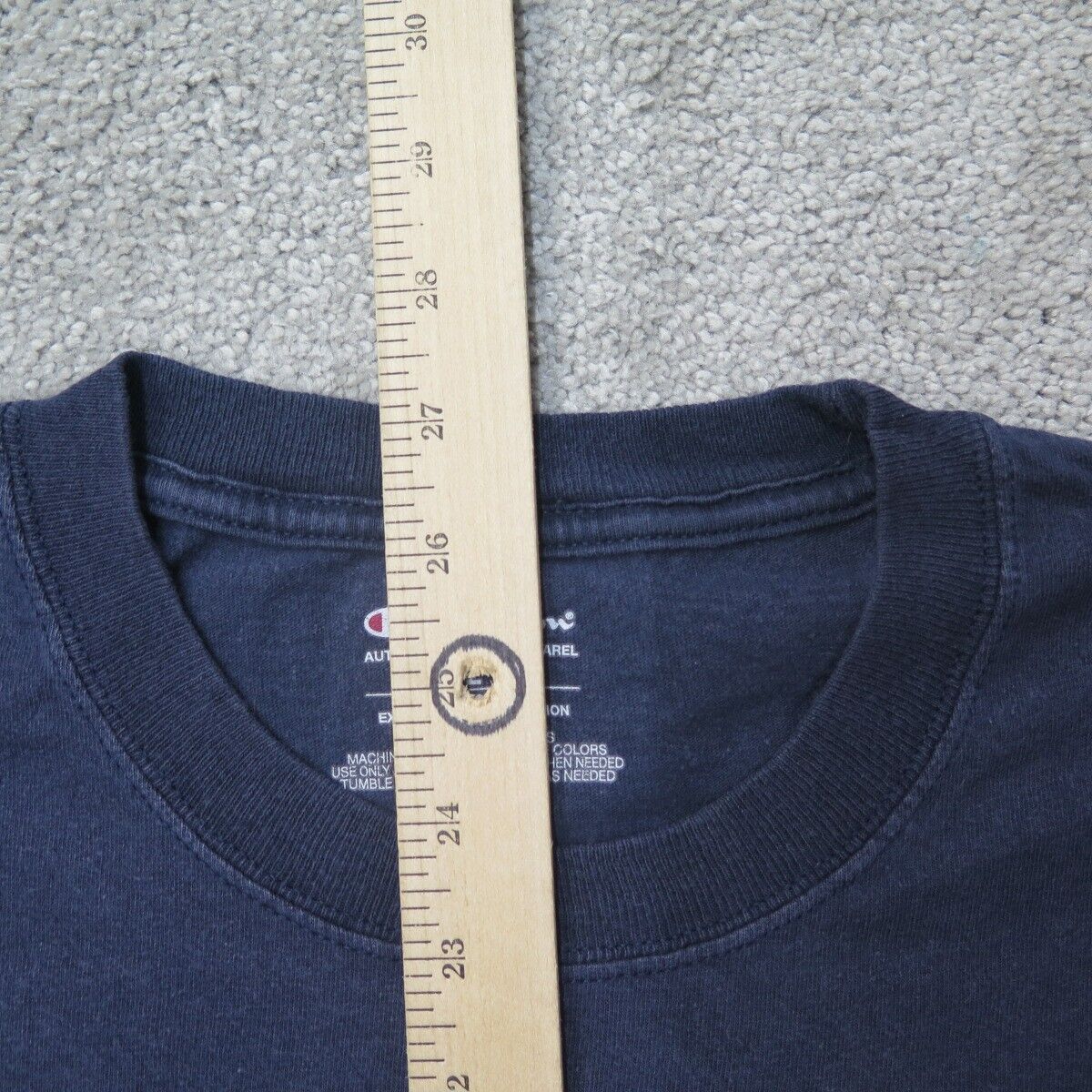 Champion Shirt Mens Large Blue Crew Neck Tee 100% Cotton