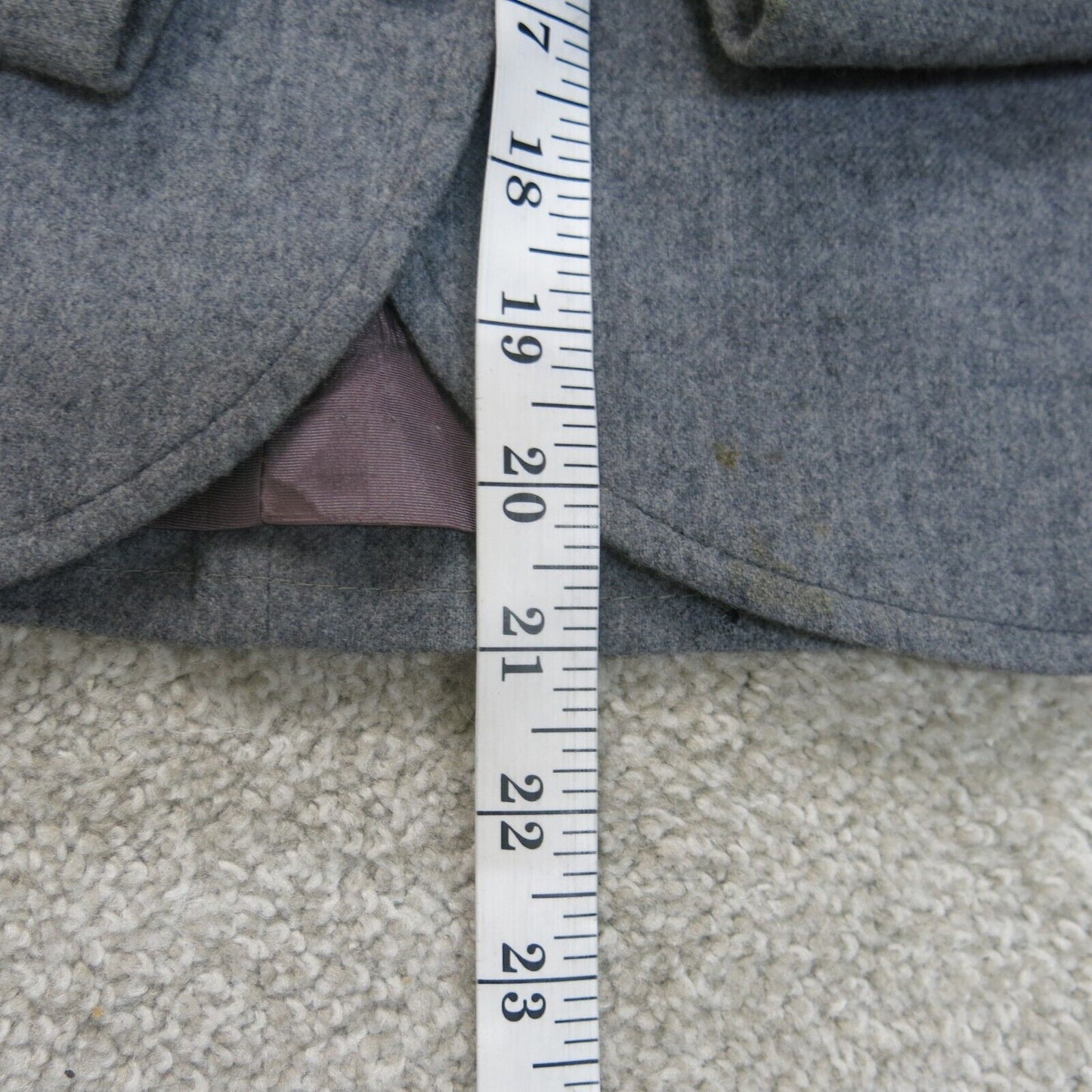 Young Pendleton Blazer Coat Womens 9-10 Gray Single Breasted 100% Virgin Wool