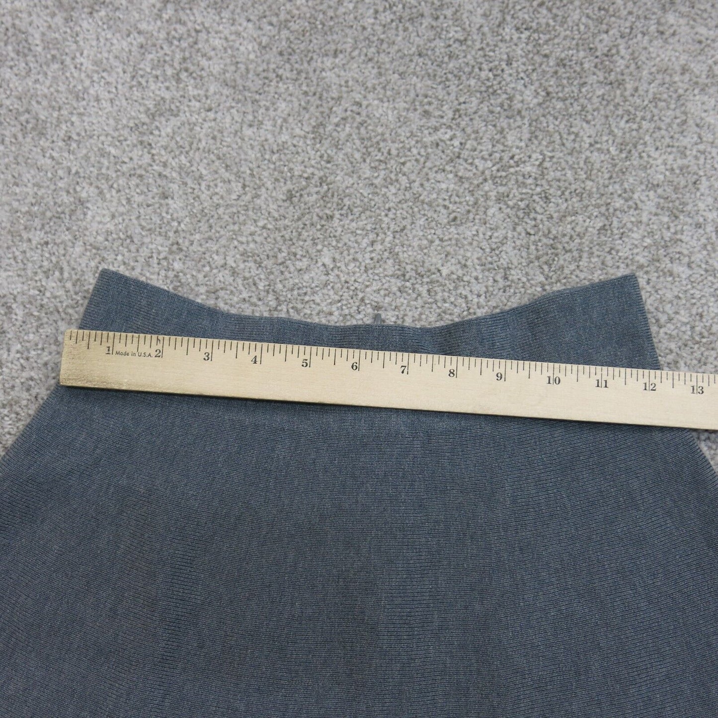 Catherine Women A-Line Mini Skirt Stretch Elastic Waist Charcoal Gray Size Small