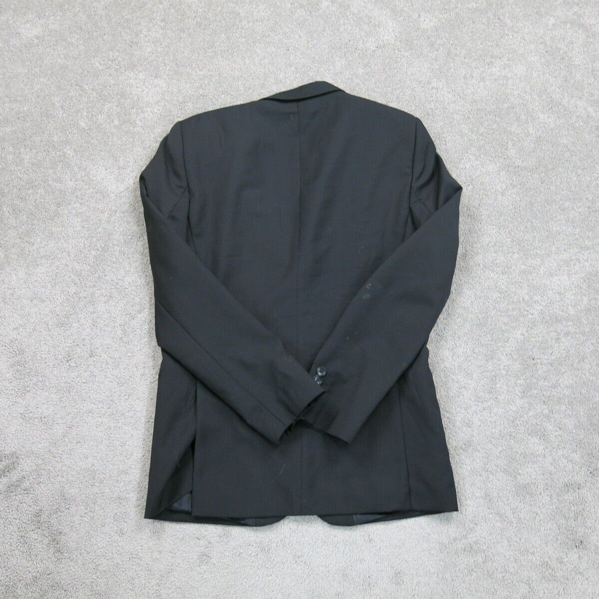 Zara Man Mens Blazer Coat Single Breasted Long Sleeve Pockets Black Size US 36
