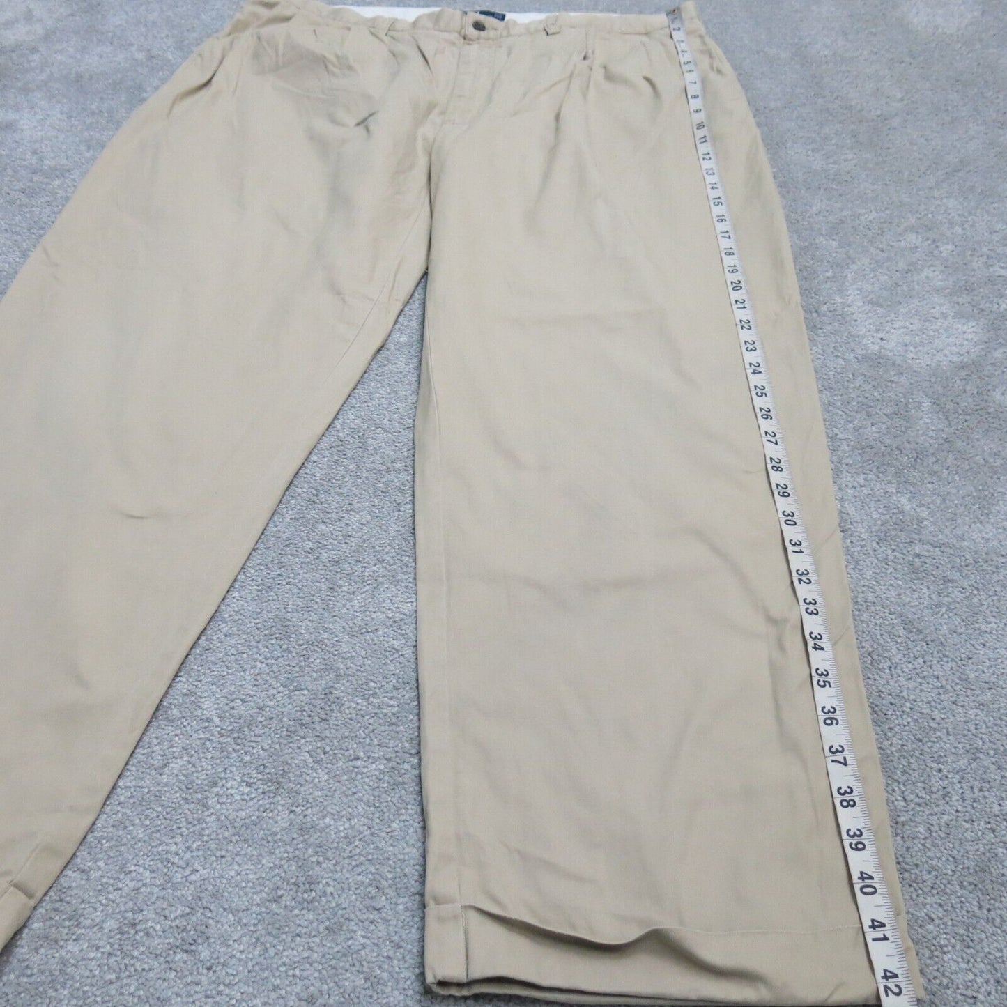Polo By Ralph Lauren Mens Hammond Pant High Rise 100% Cotton Beige Size W40XL32