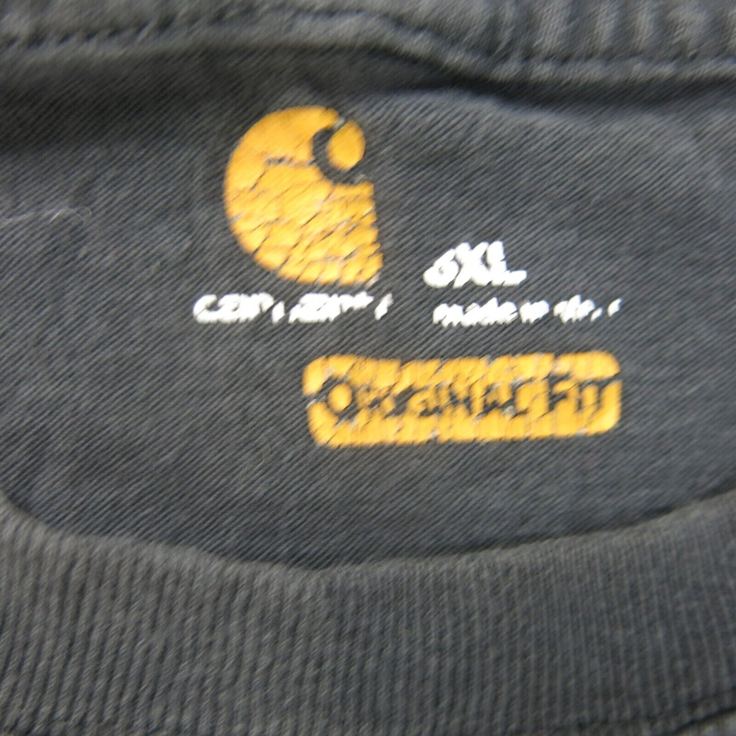 Carhartt Shirt Mens 3XL Black Crew Neck Tee Short Sleeve Original Fit Workwear