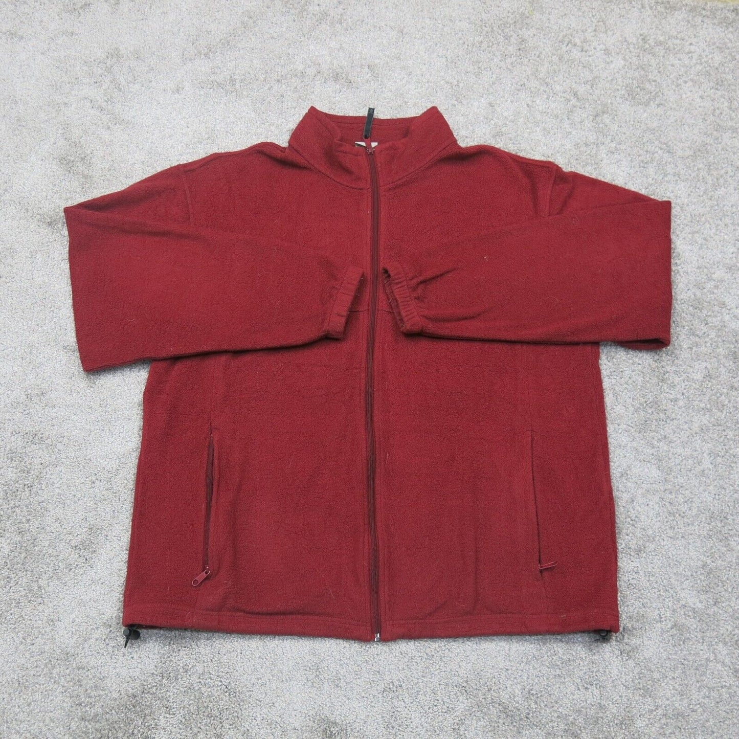 Columbia Mens Windbreaker Jacket Pullover Full Zip Mock Neck Red Size XLT