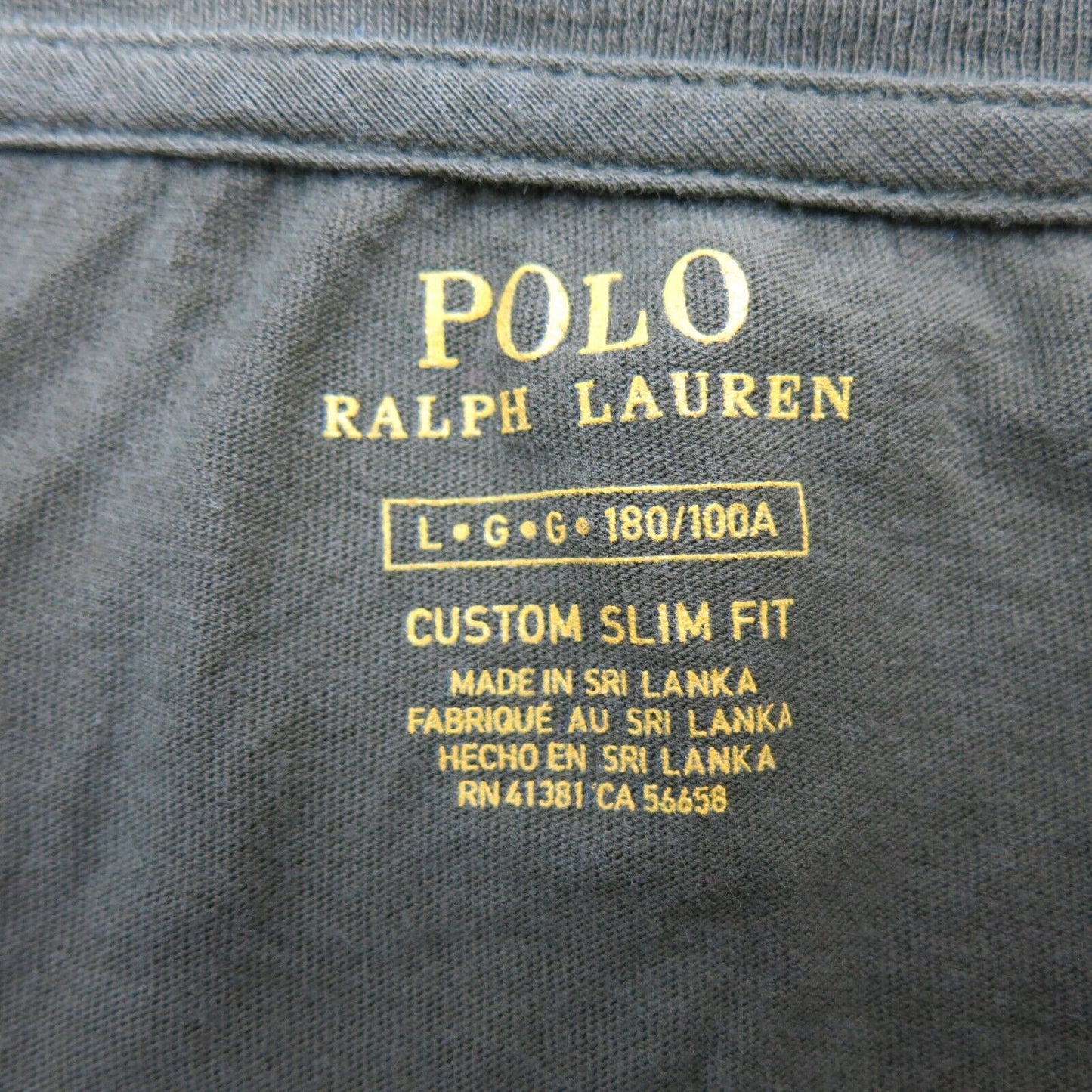 Polo Ralph Lauren Mens Sweatshirt Custom Slim Fit Long Sleeve Logo Green Size L