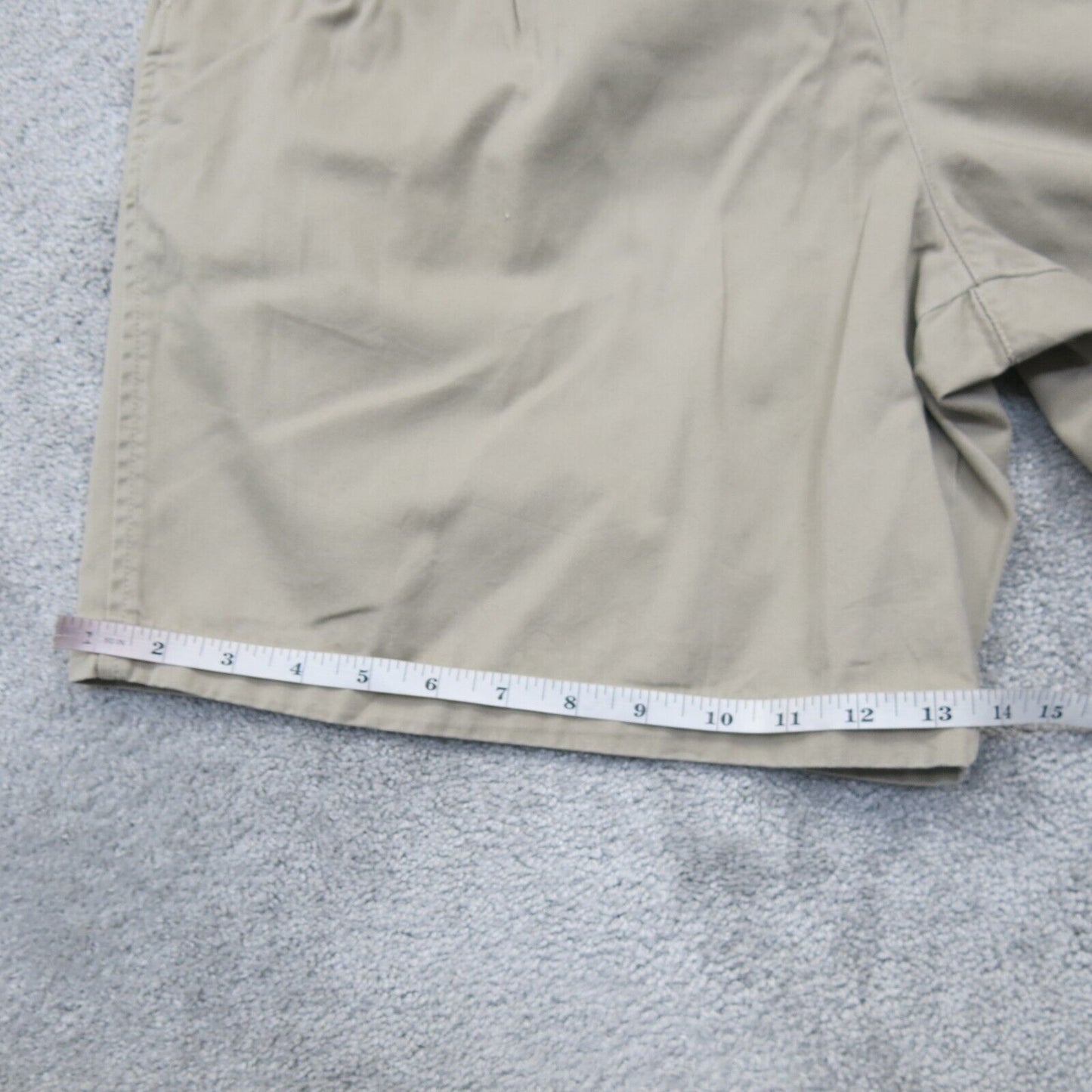 Chaps Ralph Lauren Mens Chino Shorts 100% Cotton High Rise Beige Size 36