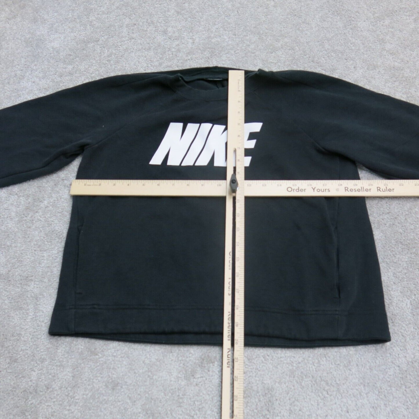 Nike Womens Pullover Sweatshirt Long Sleeves Crew Neck Black Size X Small