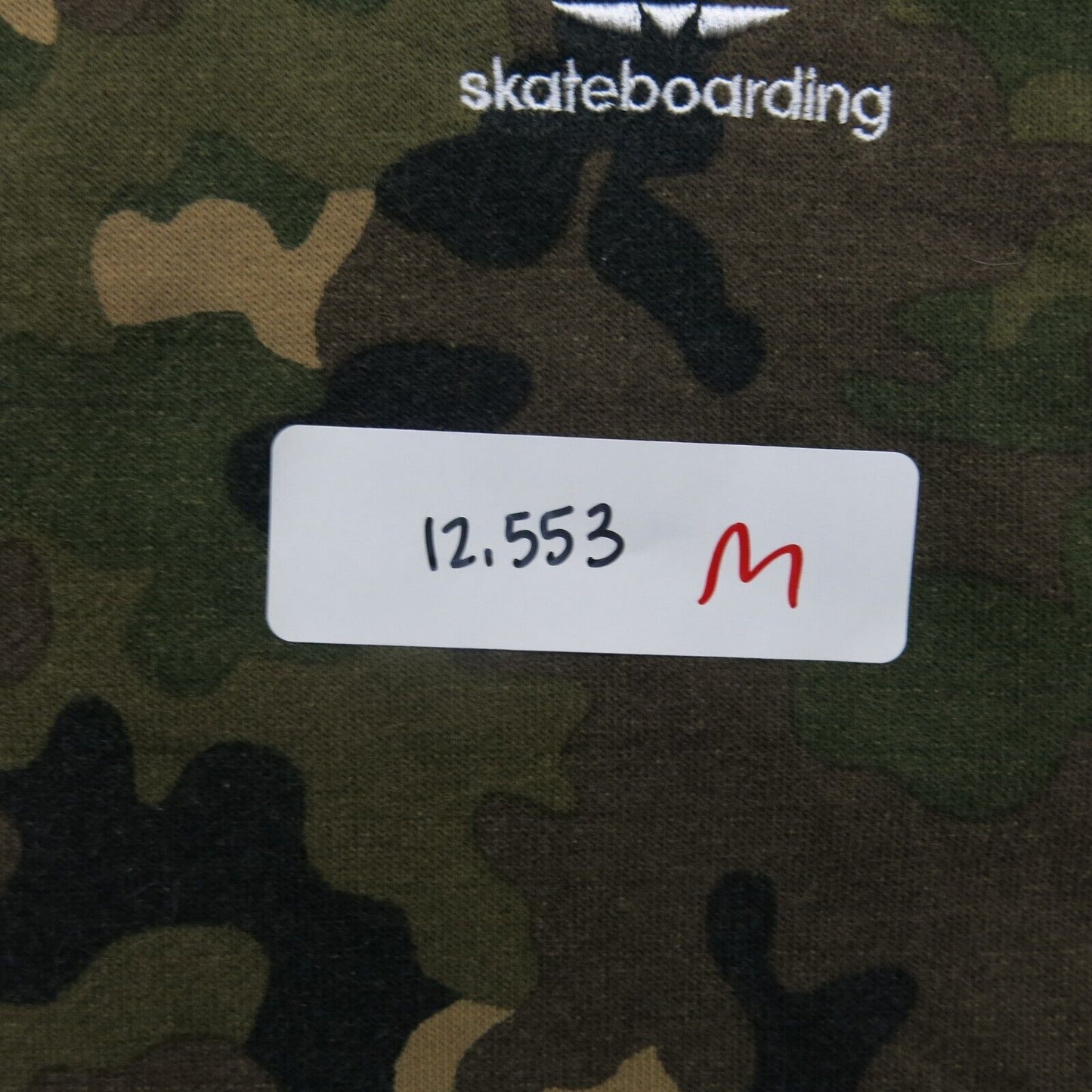 Adidas Mens Hooded Jacket Skateboarding Full Pullover Army Print Black Size S