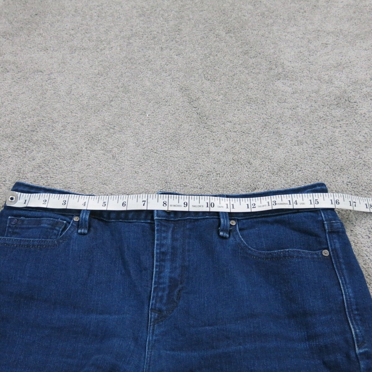 Womens Real Straight Leg Jeans Denim Stretch Mid Rise 5 Pocket Blue Size 29