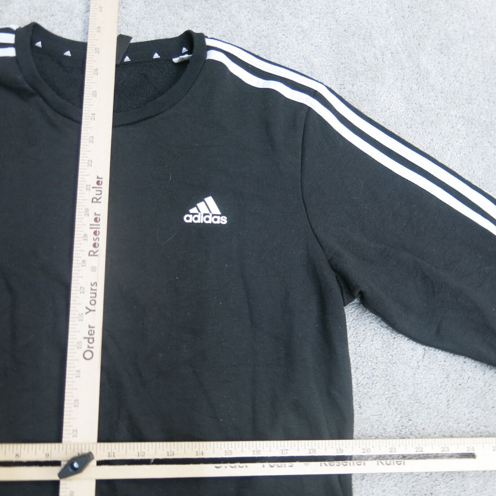 Adidas striped crew on sale neck