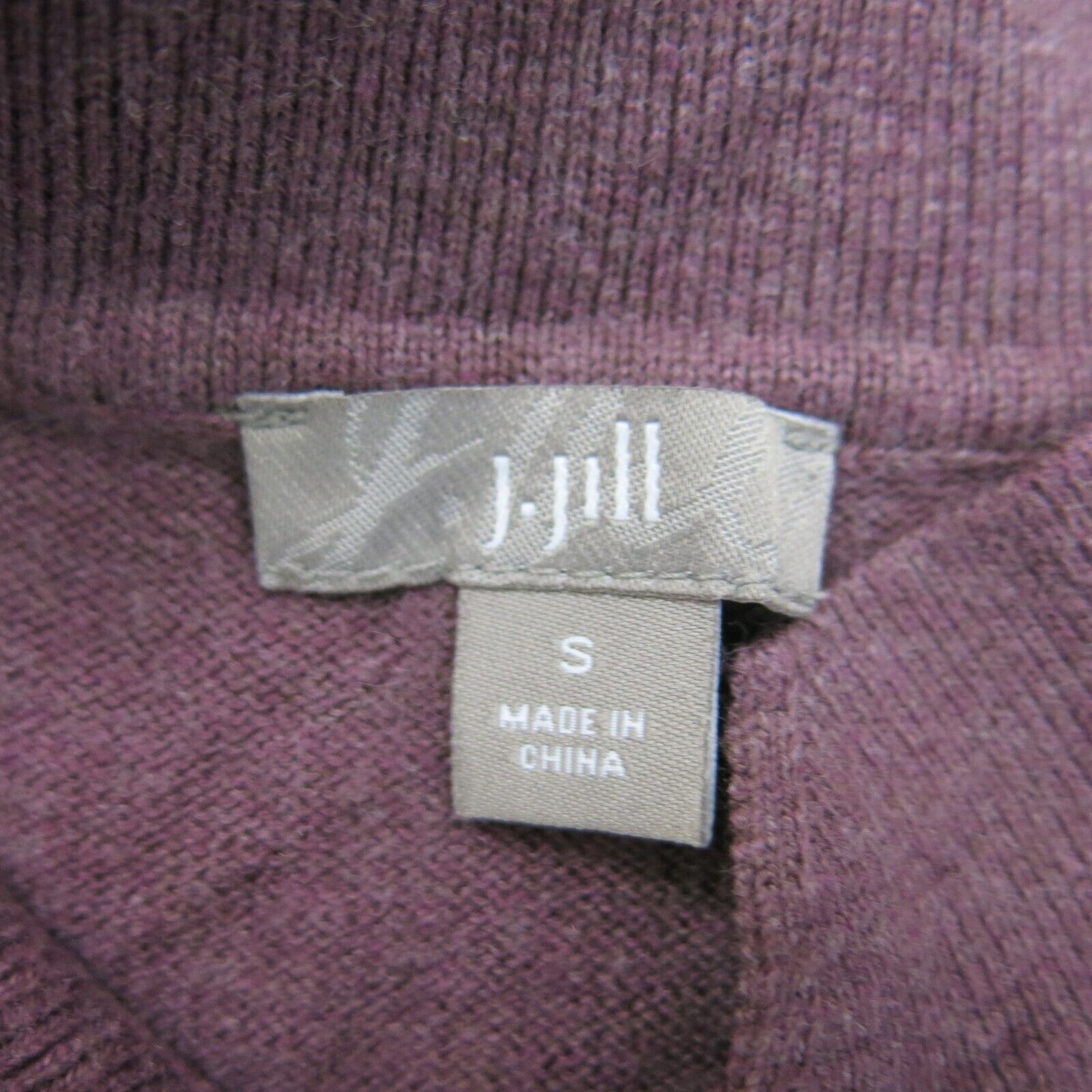 J. Jill Women Pullover Sweatshirt Henley Neck Long Sleeves Red/Brown Size S
