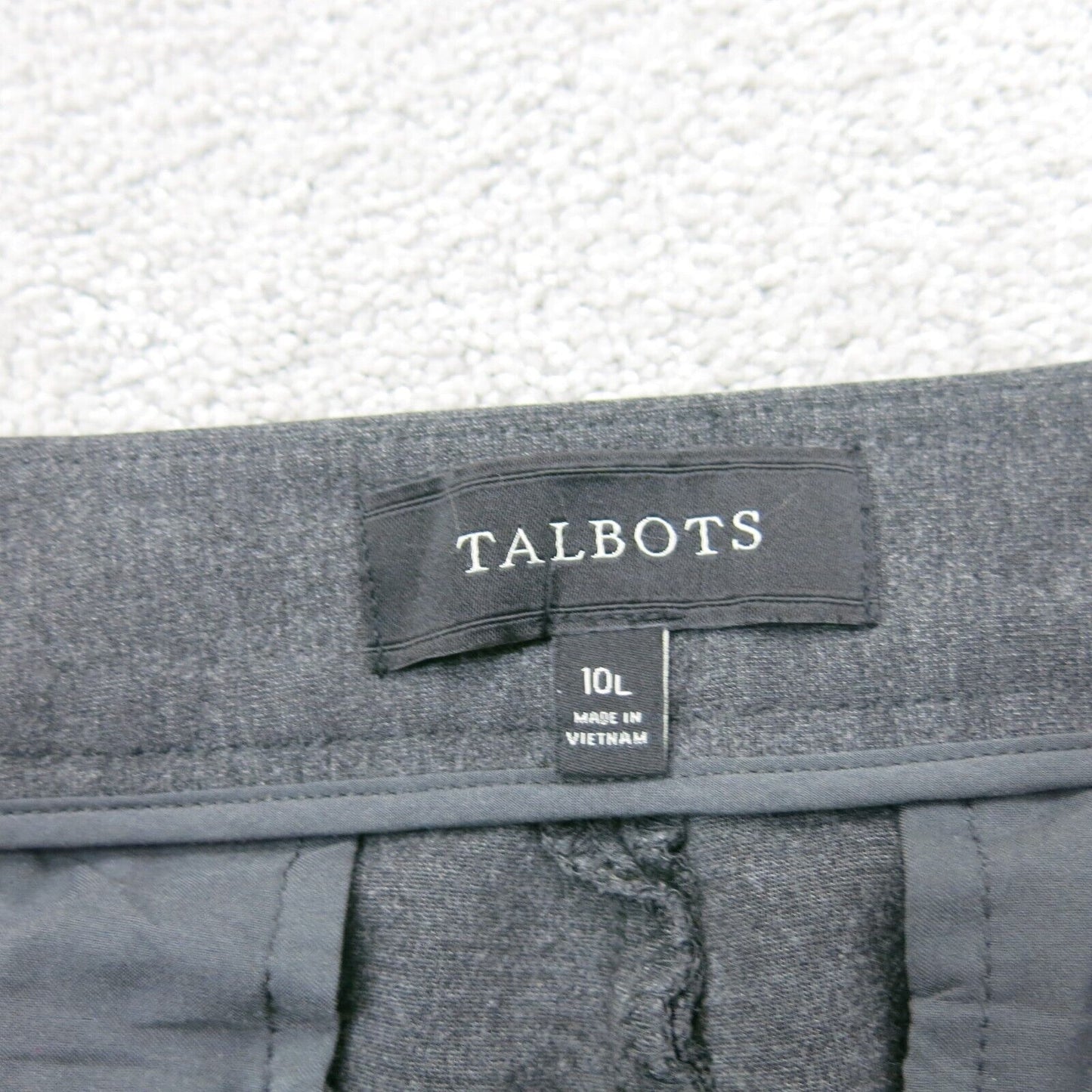 Talbots Mens Straight Leg Casual Pants Mid Rise Zipper Pockets Black Size Large