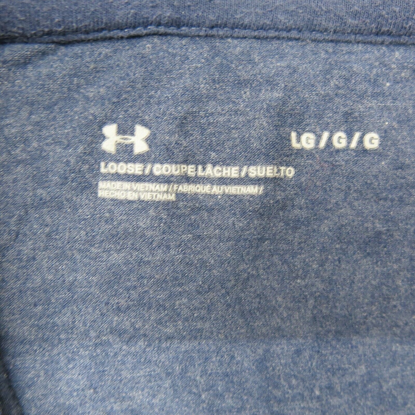 Under Armour Mens Activewear Top 1/4 Zip Long Sleeves Loose Fit Blue Size Large