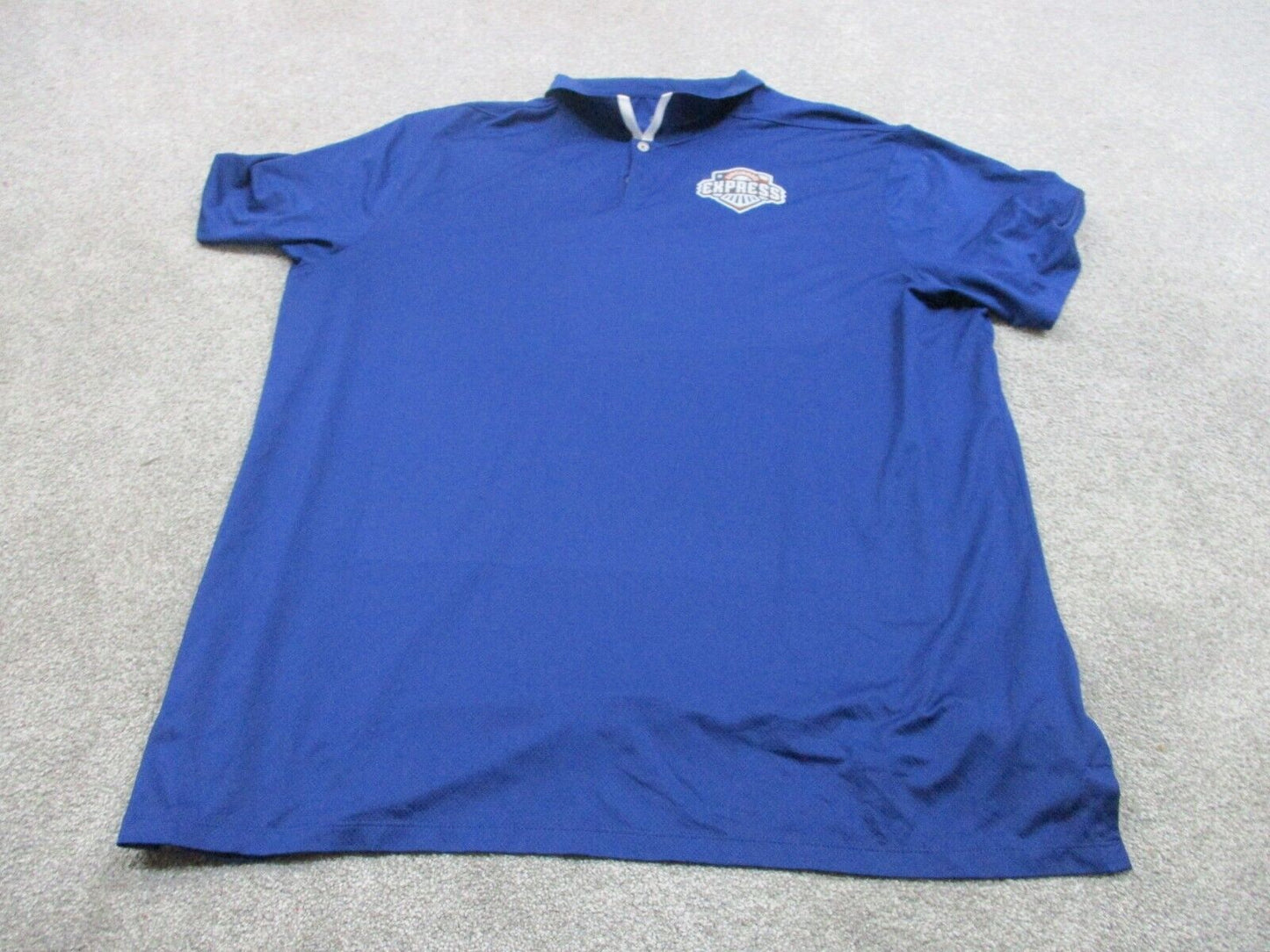 Nike Polo Shirt Mens Size 2XL Blue Dri Fit Short Sleeve Standard Fit Shirt Logo