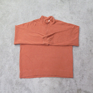 Vintage Orvis Sweater Mens XL Orange 1/4 Zip Mock Neck 100% Cotton Lon –  Goodfair