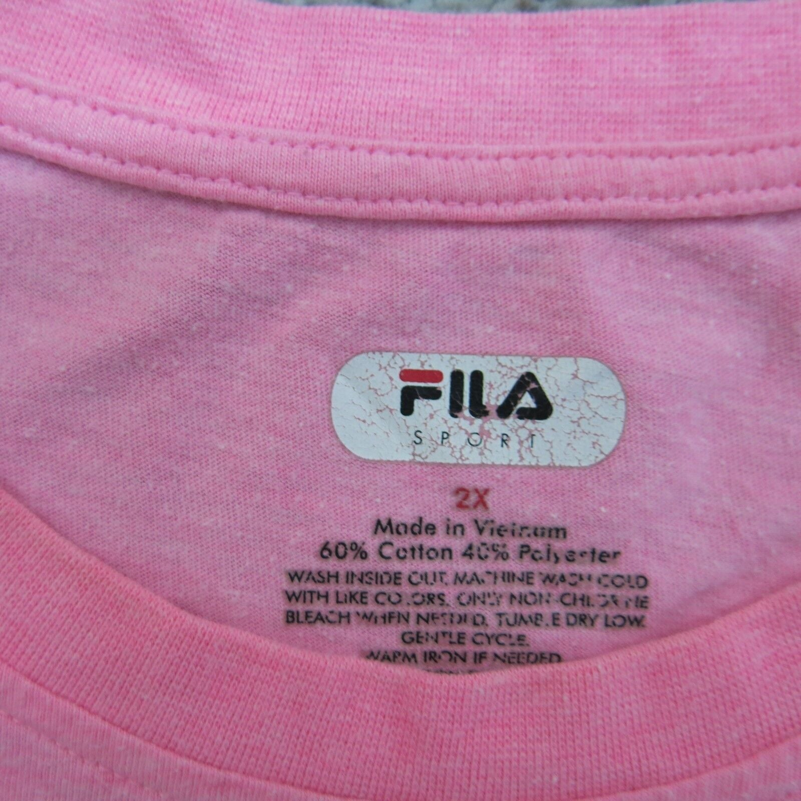 Pink fila shirt outlet womens