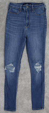 Hollister Womens Skinny Leg Jeans Mid Rise Blue Size 26 Stretch