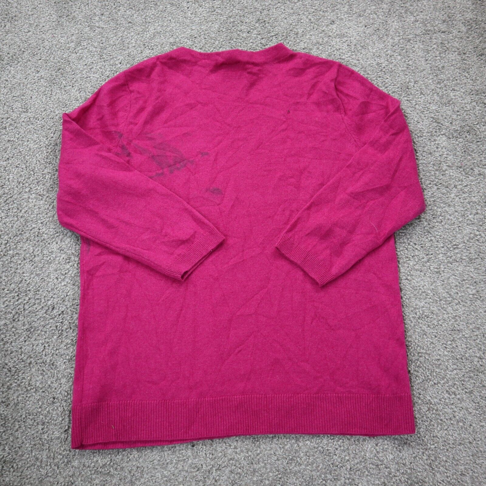 Womens Tops TALBOTS PINK 3/4 Sleeve Collar COTTON TOP