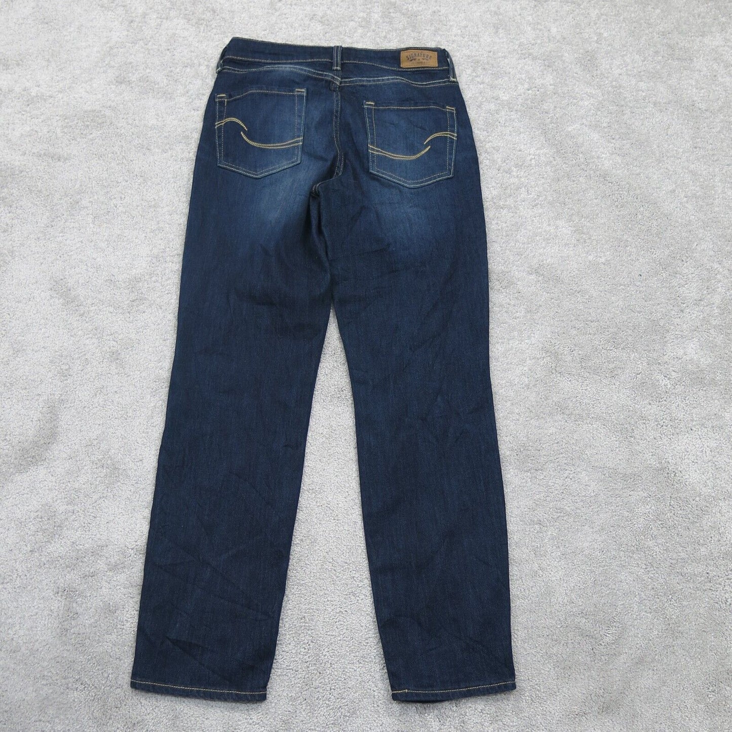 Signature by Levis Womens Slim Cuffed Jeans Mid Rise Pockets Blue Size W27