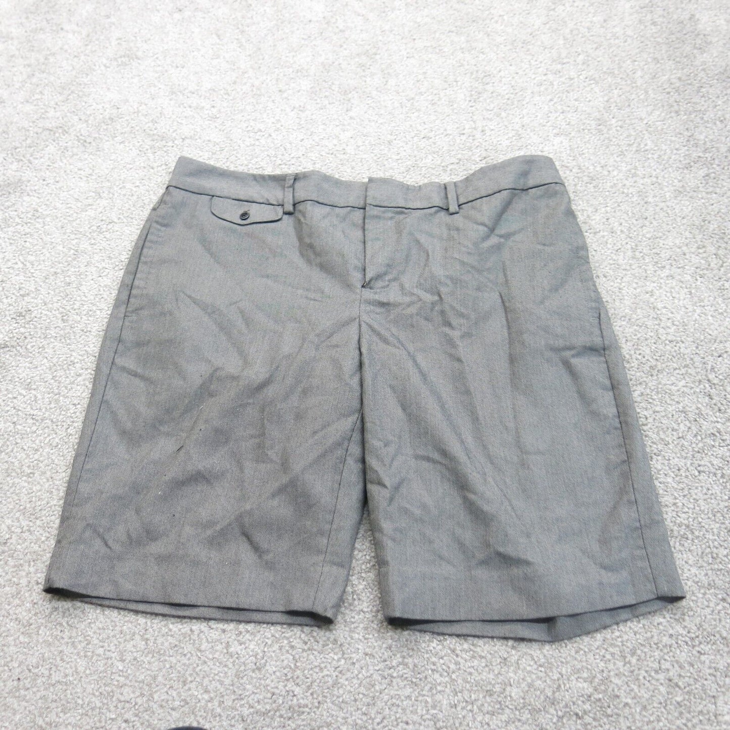 Vintage Mens Chino Short Mid Rise Causal Flat Front  Gray Size 2