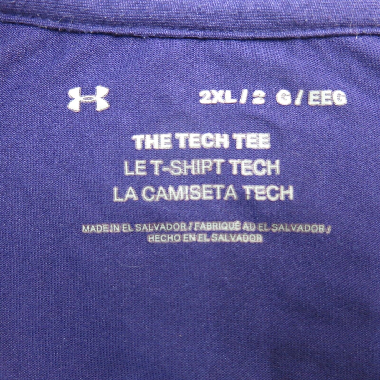 Under Armour Mens The Tech T Shirt Short Sleeves Crew Neck Logo Blue Size XXL