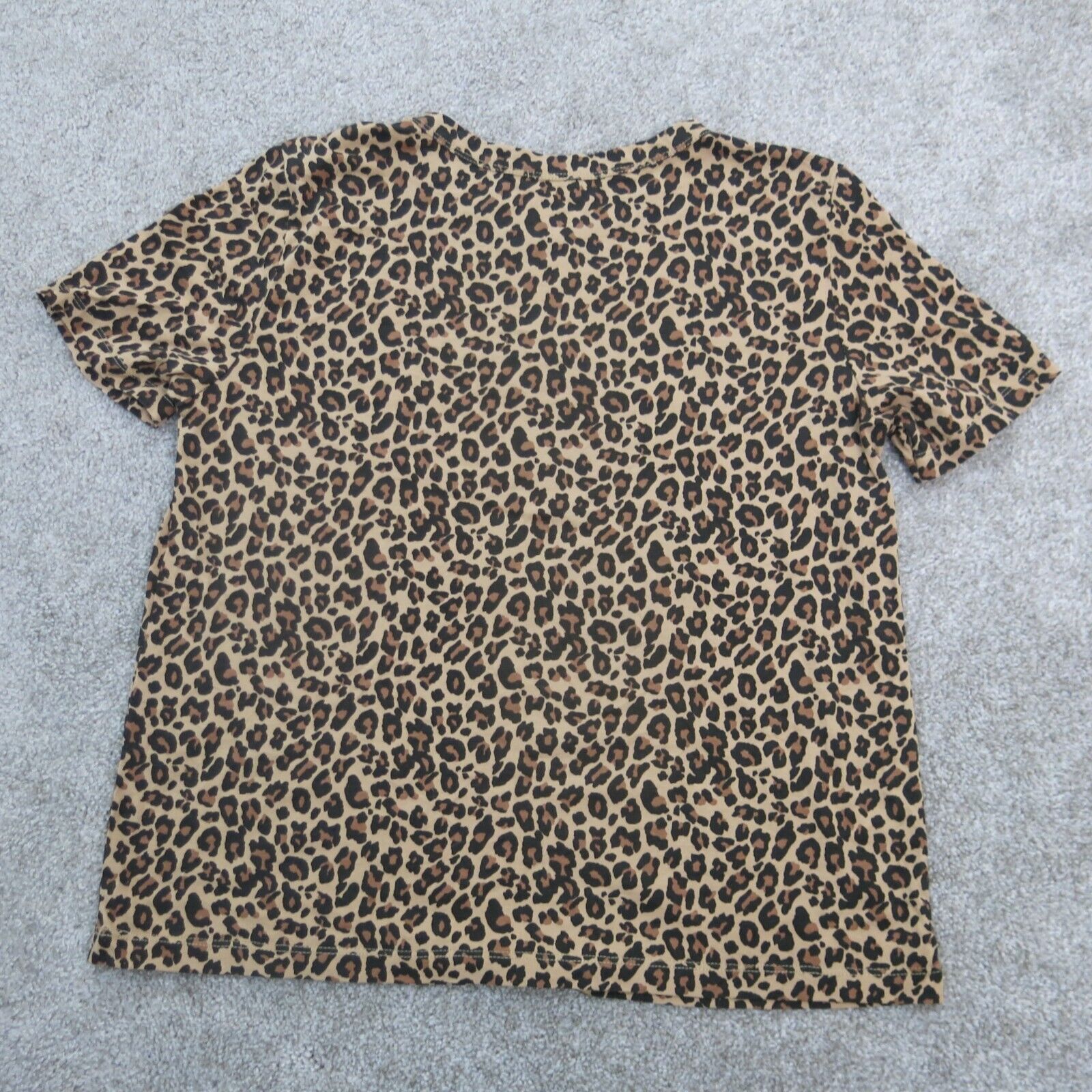 Zara Womens Favorite Leopard Print T Shirt Top Short Sleeve Brown Size Small