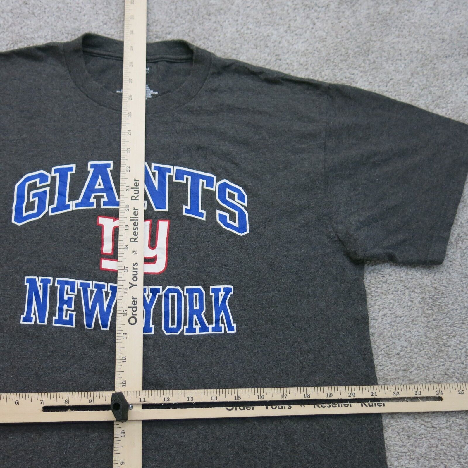 New York Giants Short Sleeve Cotton Black T-Shirt Men All Size S