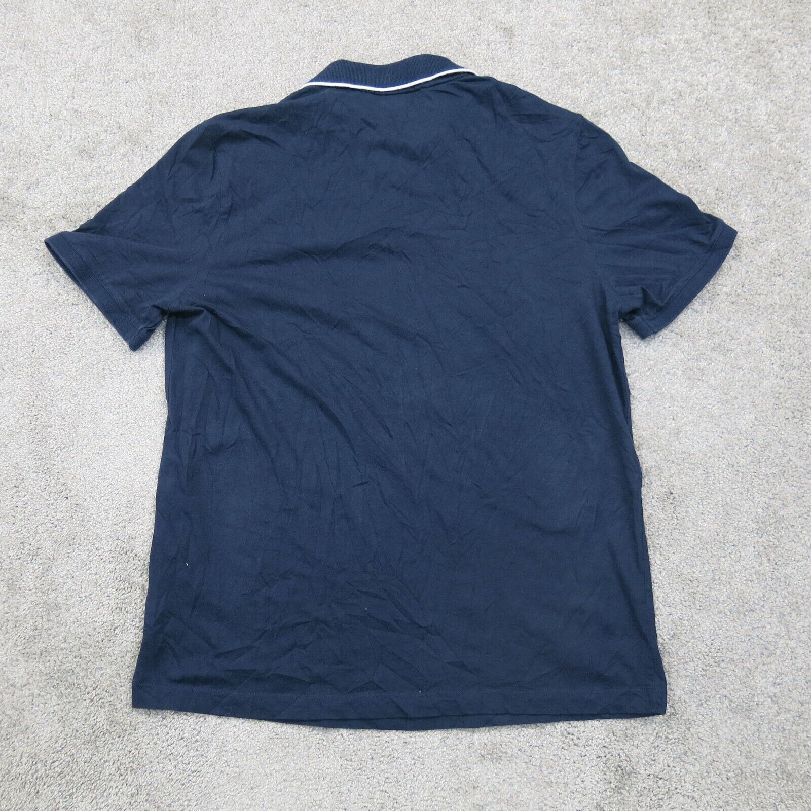 Michael Kors Mens Polo Shirt Size M Blue Short Sleeve Knit