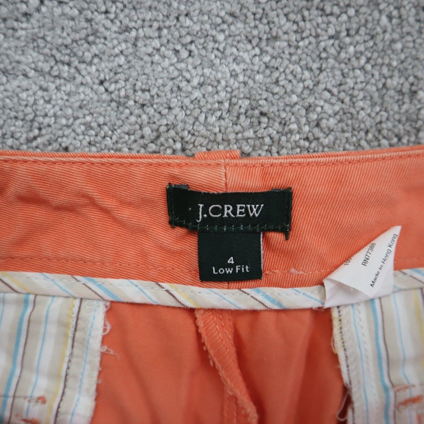 J Crew Womens Chino Shorts Mid Rise Low Fit Salish Pockets Pink Size 4