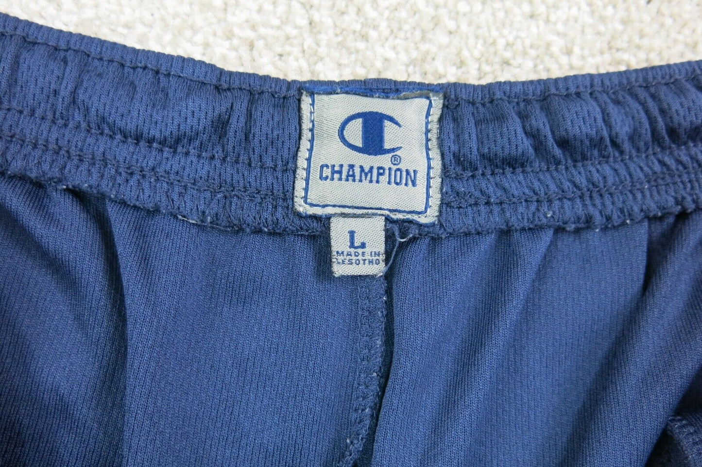 Champion Shorts Mens Large Blue Activewear Basketball Logo Casual Outdoor
