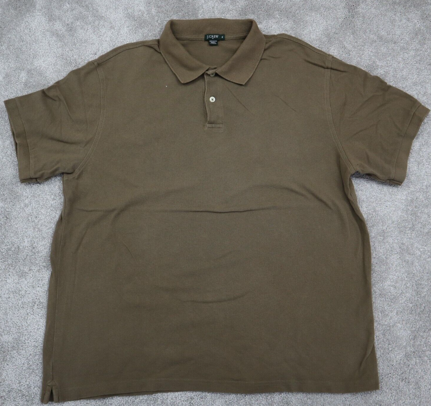 J.Crew Golf Polo Shirt Men's X-Large XL Brown Short Sleeves Collared Neck Shirt