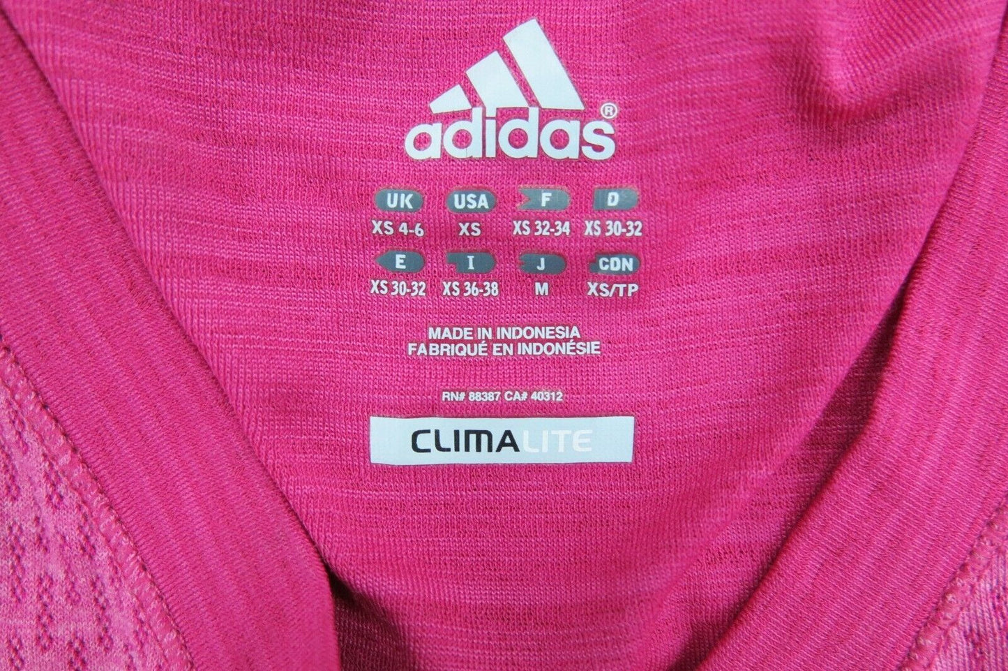 Adidas Women Long Sleeve Shirt Top Climalite Pullover V Neck Pink Size X Small