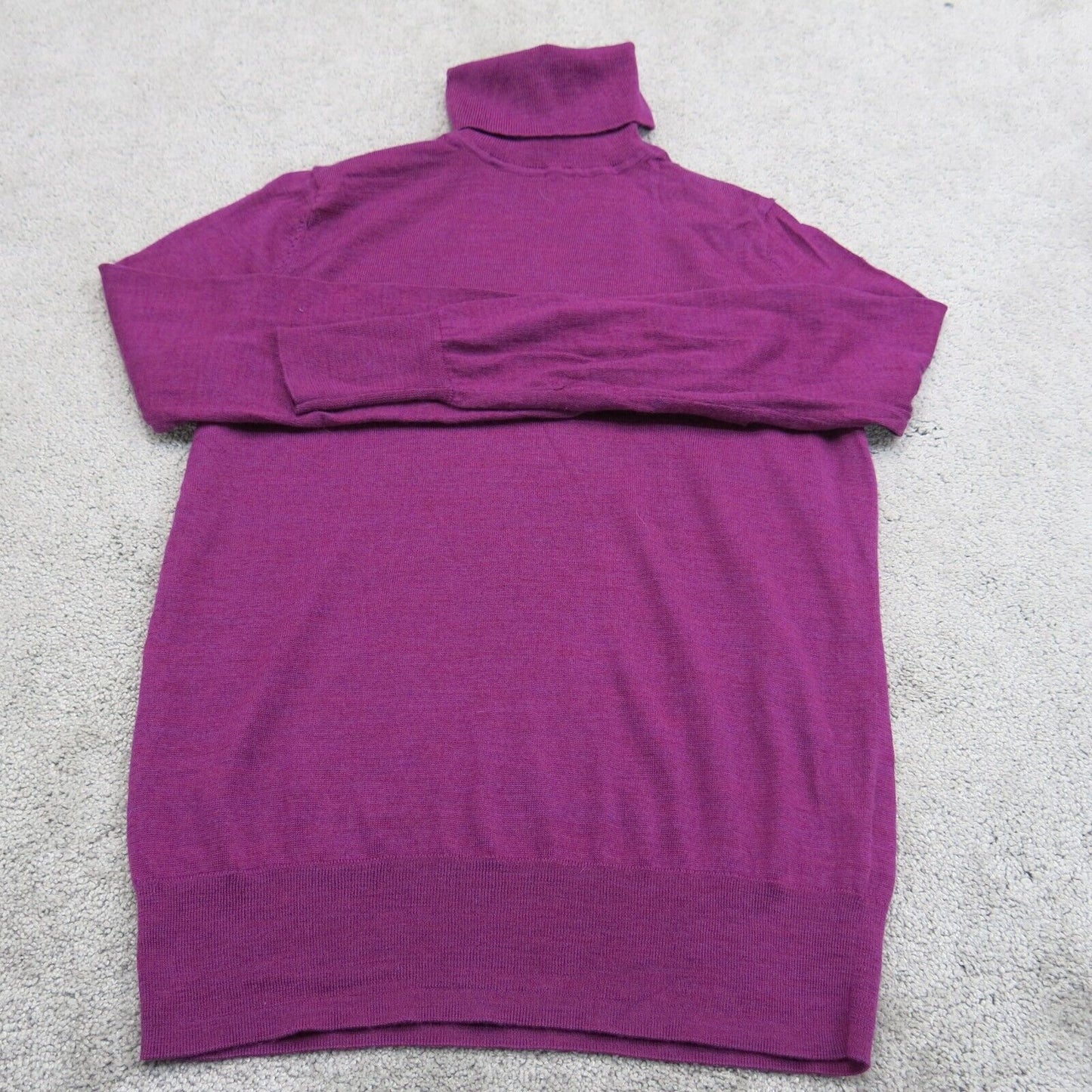 Gap Womens Pullover Knitted Sweater Top 100% Merino Wool Long Sleeve Purple S/P