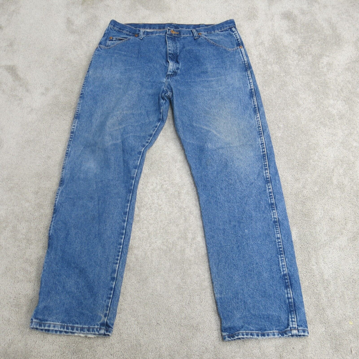 Wrangler Jeans Men 40X34 Blue 100% Cotton Denim Straight Leg 31MWZGK H ...