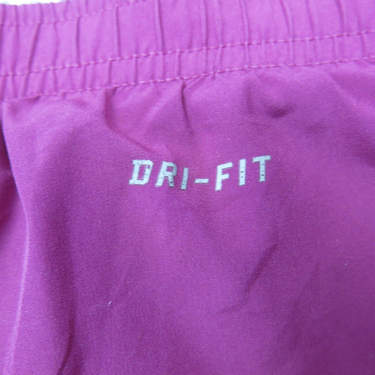 Nike Women Athletics Shorts Dri Fit Drawstring Waist Back Zip Purple Blue Size M