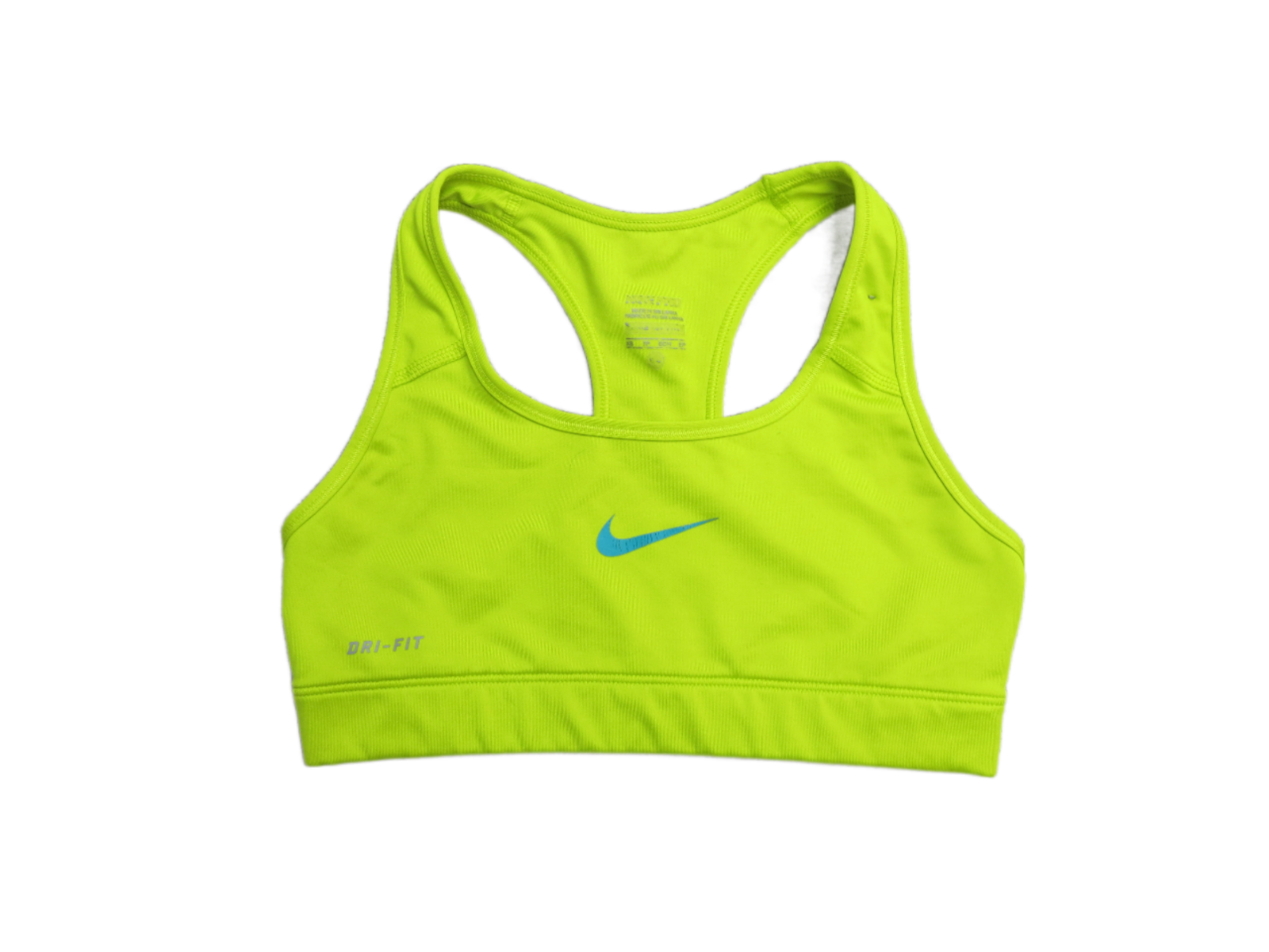 Nike Pro Dri Fit Womens Activewear Sports Bra Racerback Logo Green Siz Goodfair