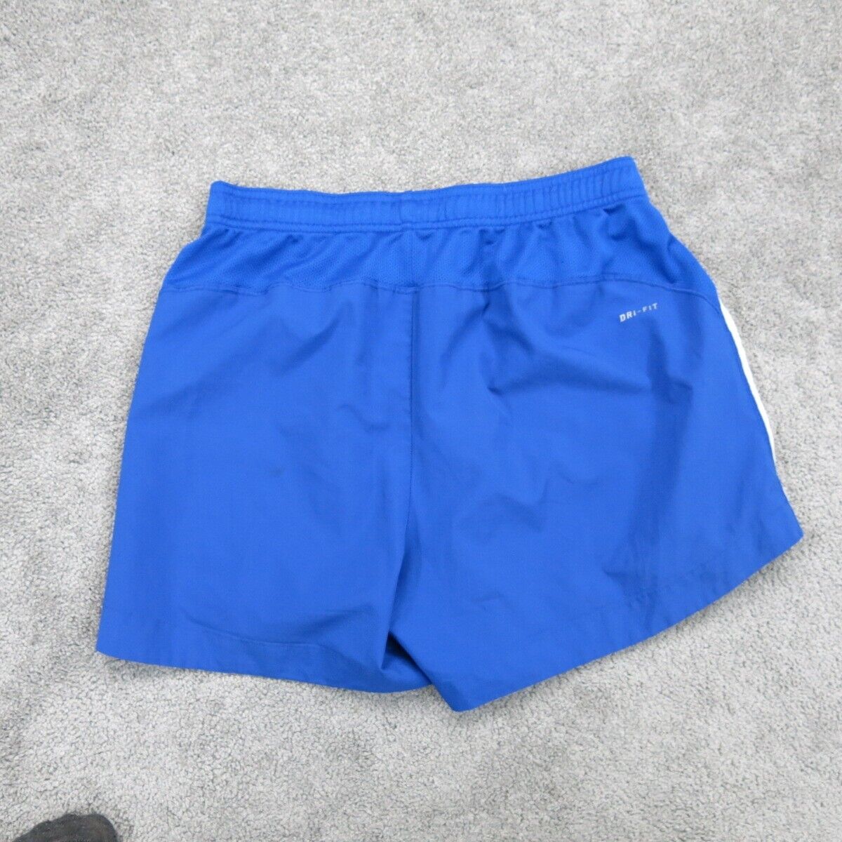 Nike Womens DRI FIT Activewear Running Shorts High Rise Light Blue Size Small