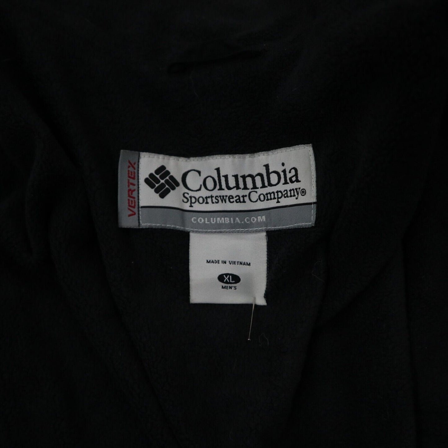 Columbia Mens Full Zip Up Windbreaker Jacket Long Sleeves Black Size X Large