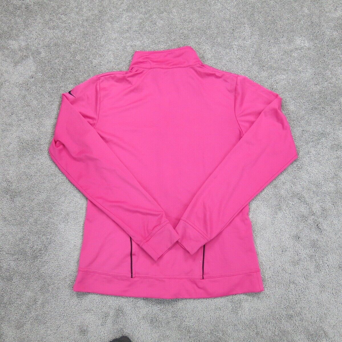 Nike Womens Full Zip Up Sweatshirt Pockets Raglan Long Sleeves Pink Size Medium