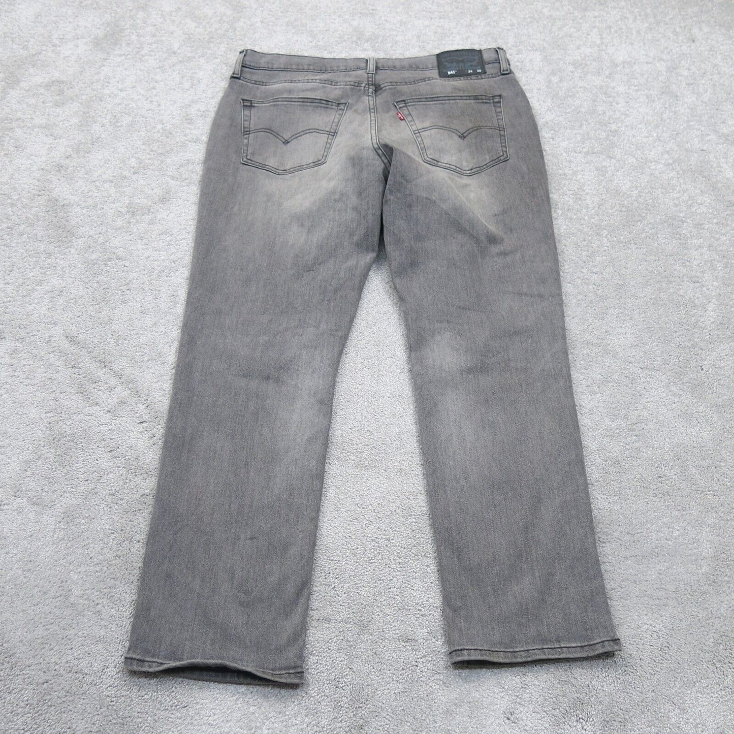 Levis 541 Mens Straight Leg Jeans Stretch Mid Rise Logo Light Brown Size W34XL30