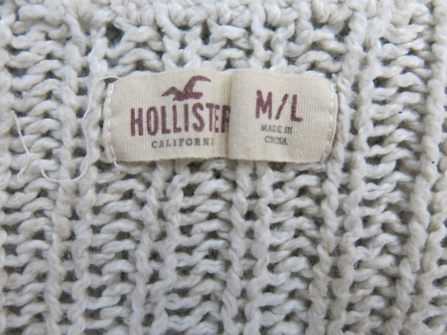 Hollister Womens Pullover Sweater Crew Neck Long Sleeves White