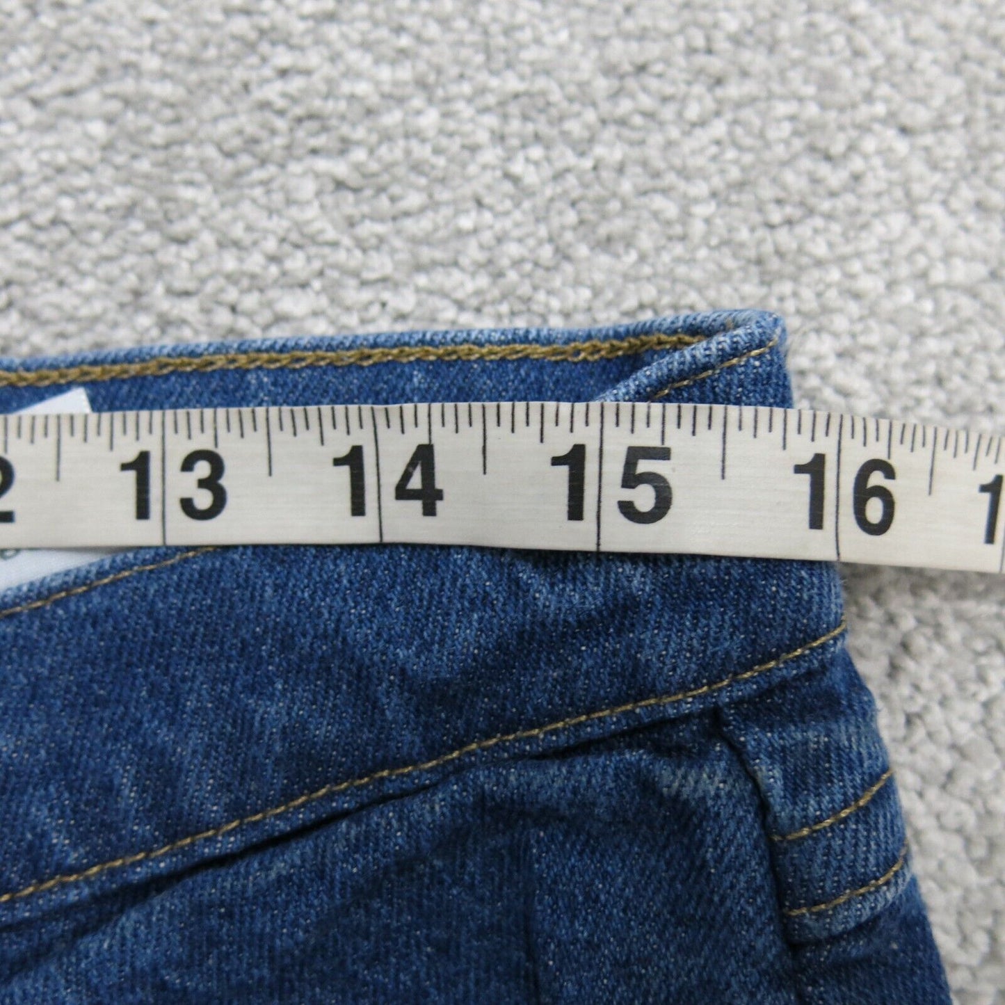 Wrangler Mens Straight Leg Denim Jeans Mid Rise Cotton Pockets Blue Size W32XL34