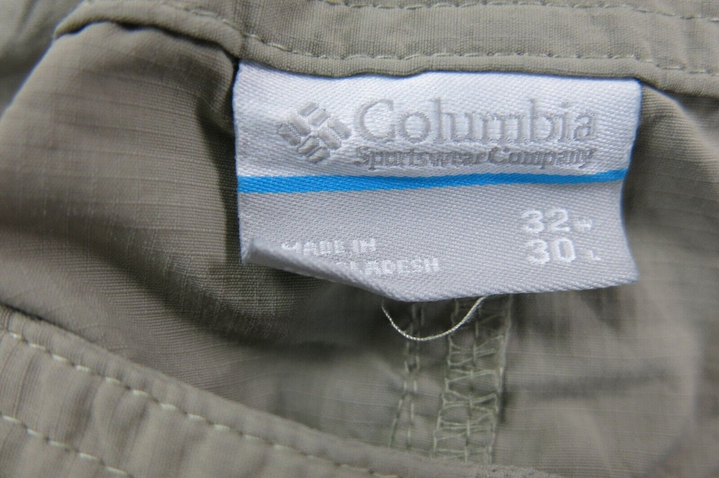 Columbia Shorts Mens W32 Gray Cargo Pockets Outdoors Hiking Hiker Lightweight