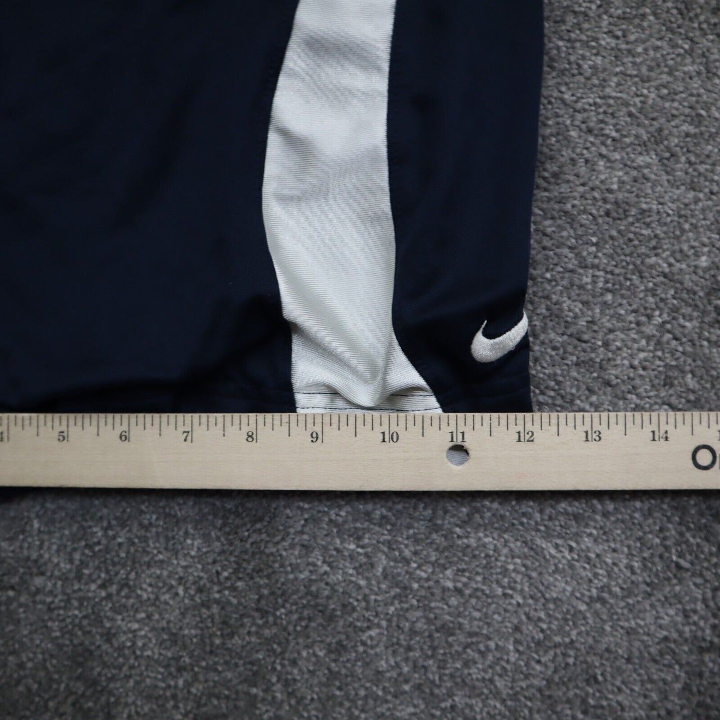 Nike Dri Fit Men Athletic Shorts Running Elastic Waist Blue White Size Large