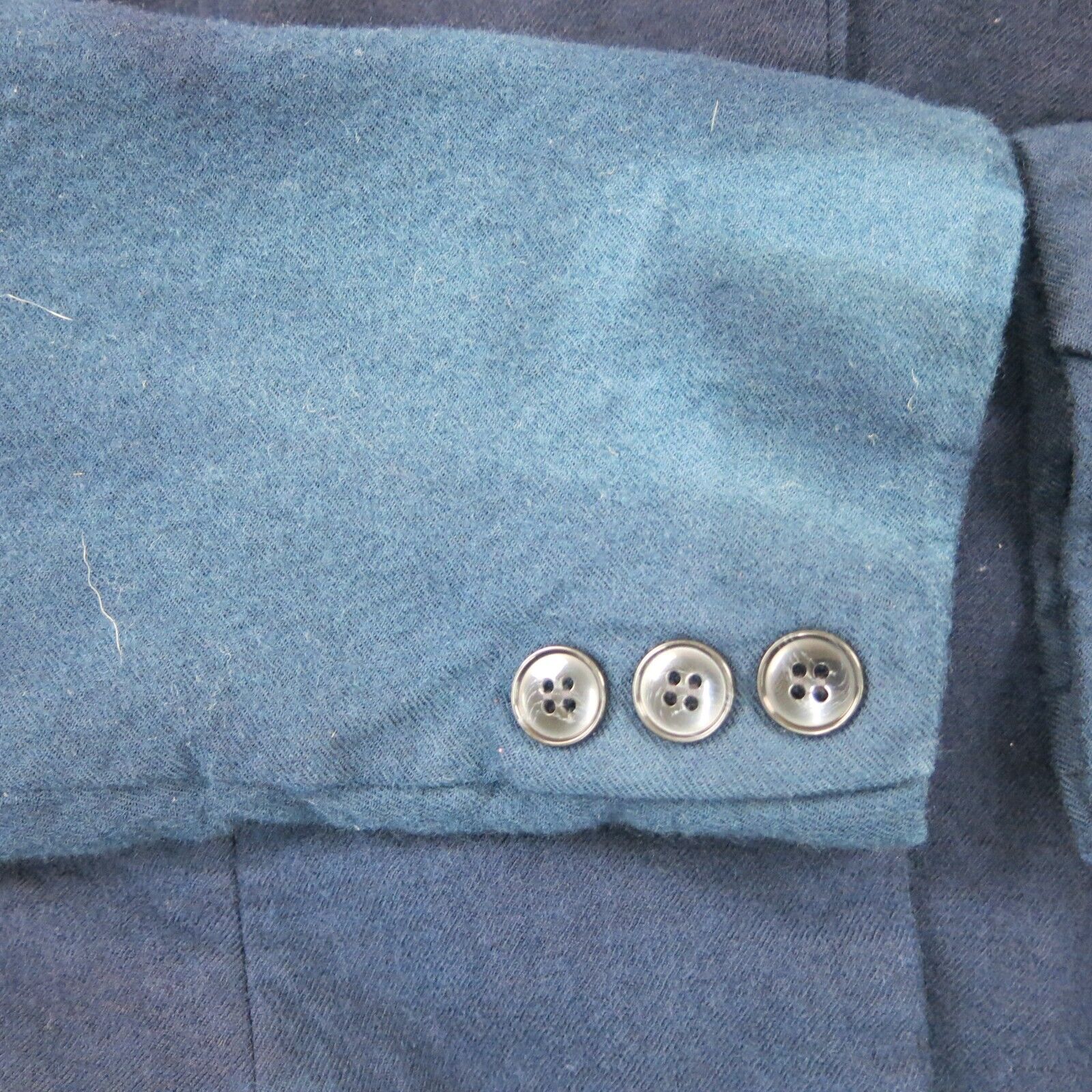 Talbots Women Blazer Coat Single Breasted Long Sleeve Pockets Navy Blu