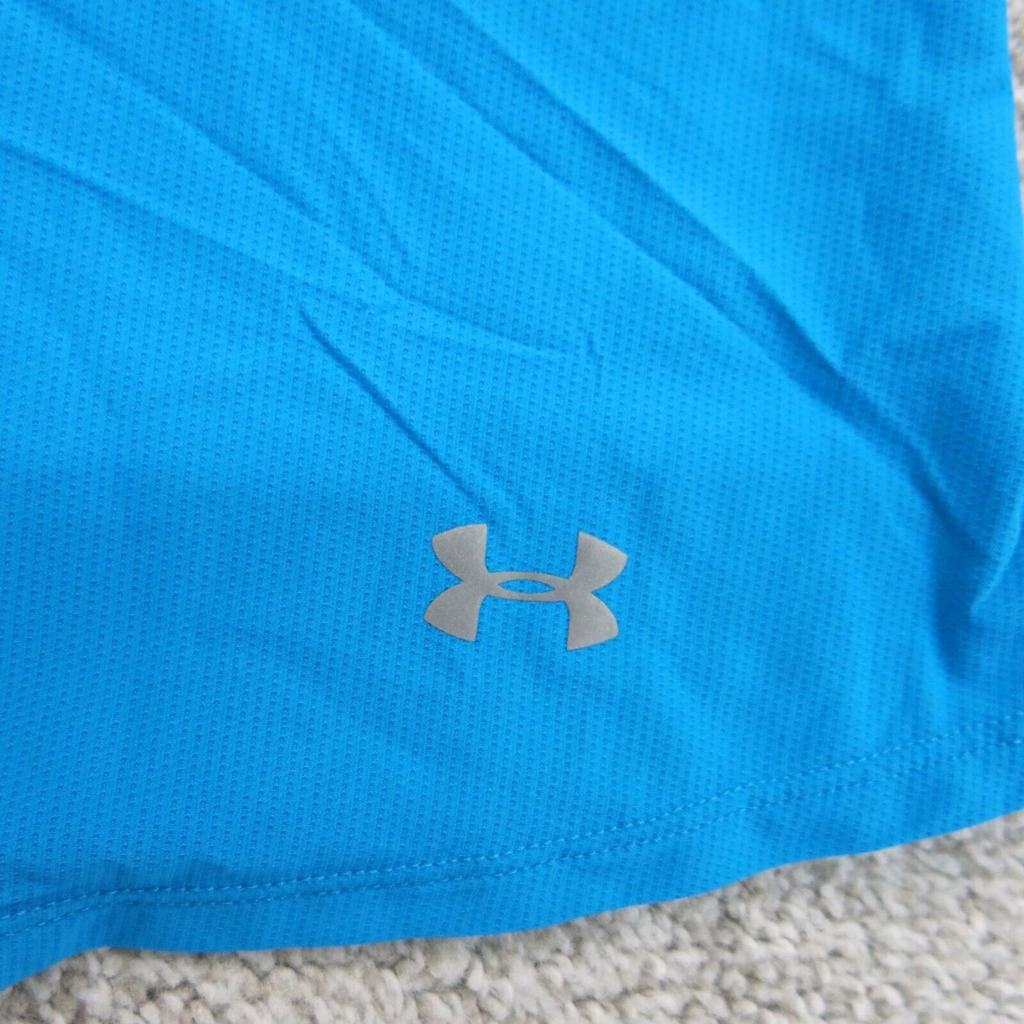 Under Armour Womens Activewear Logo Athletics Tank Top Sleeveless Blue Size L