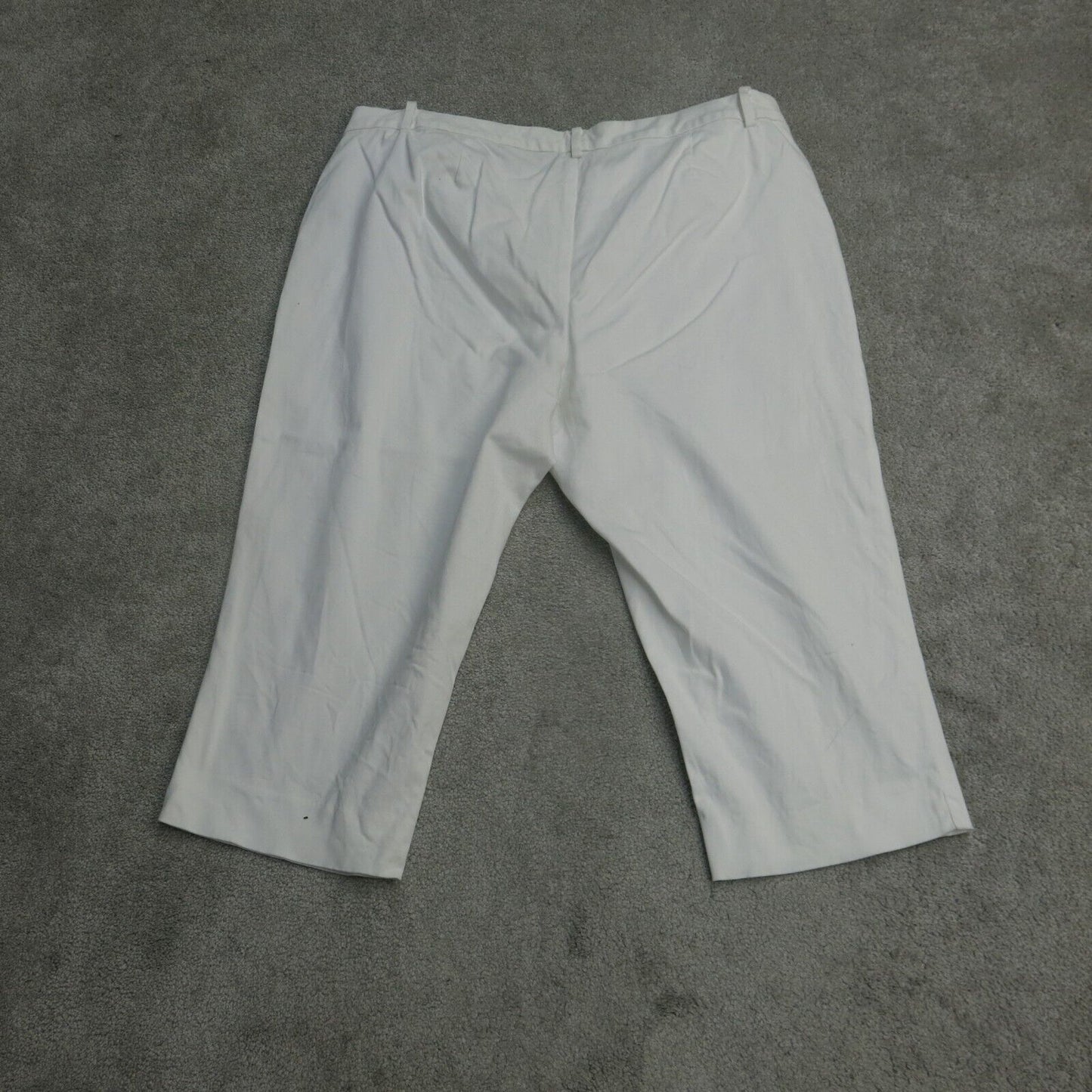 Lauren Ralph Lauren Pants Womens 20W White Cropped Straight Leg Cotton Casual