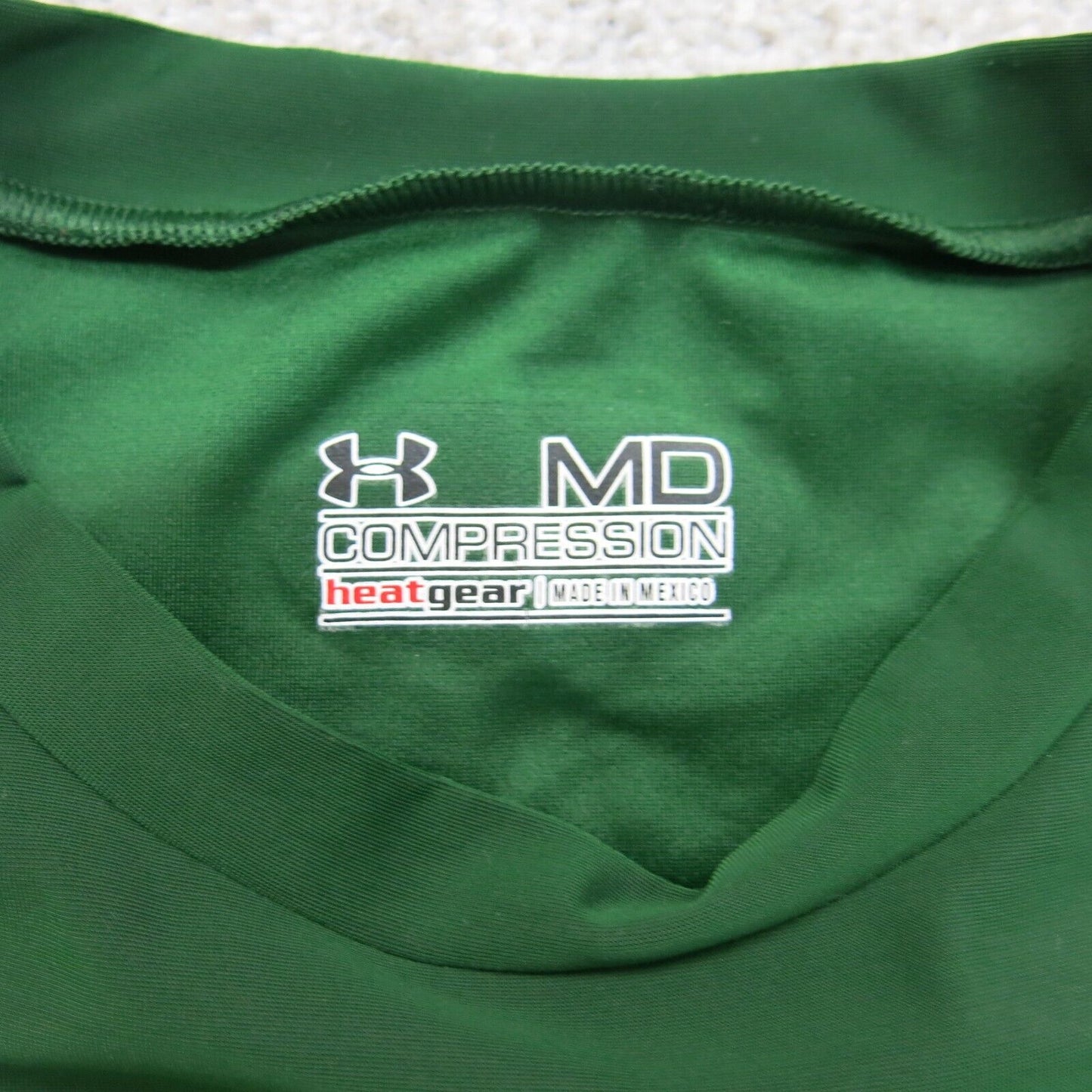 Under Armour Womens Sweatshirt Top Long Sleeves Compression Heatgear Green SZ MD
