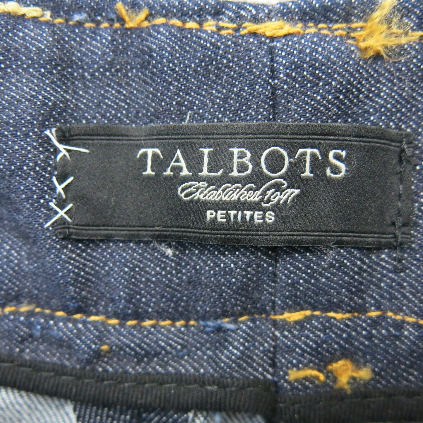 Talbots Womens Signature Flare Leg Denim Jeans Stretch Lace Hem Blue Size 2