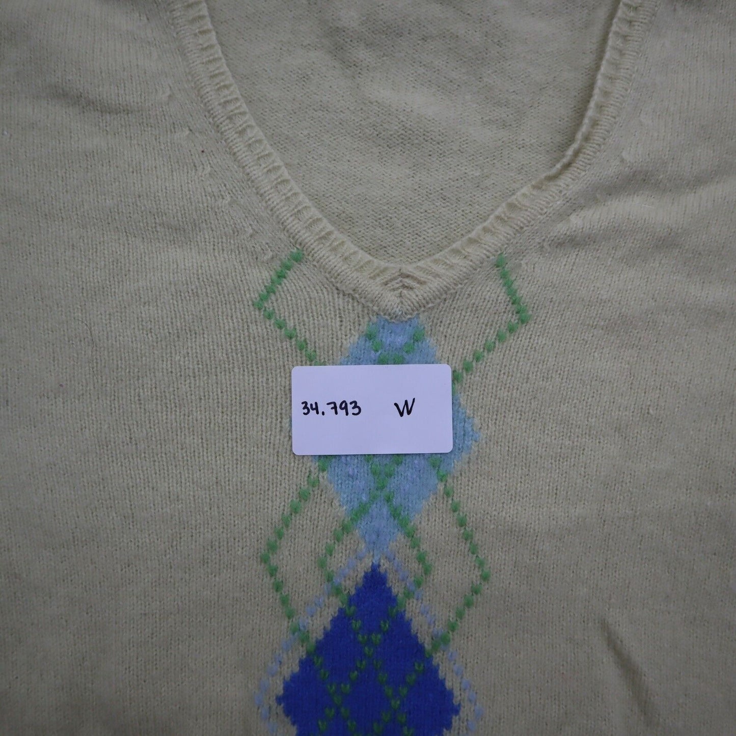 Express Womens Pullover Knitted Sweater 100% Lambs Wool V Neck Light Green Sz XL