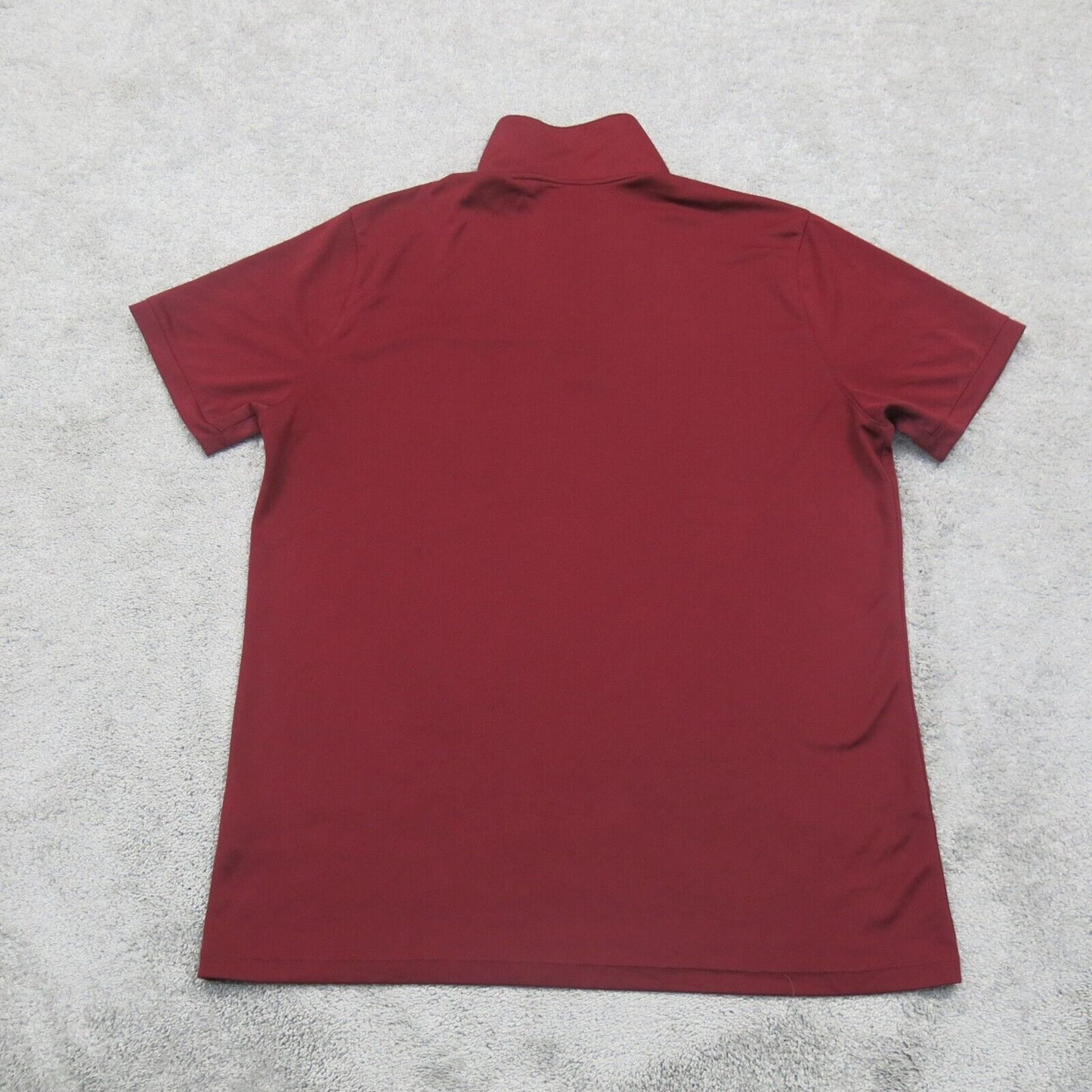 Nike Dri Fit Mens Golf Polo Shirt Short Sleeves White Cap Logo Red Size Large